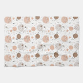 可愛いドードル惑星パターン キッチンタオル (横)