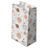 可愛いドードル惑星パターン スモールペーパーバッグ (裏面アングル)