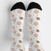 可愛いドードル惑星パターン ソックス (上部)