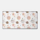 可愛いドードル惑星パターン デスクマット (正面)