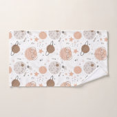 可愛いドードル惑星パターン バスタオルセット (ハンドタオル)