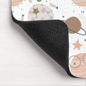 可愛いドードル惑星パターン マウスパッド (コーナー)