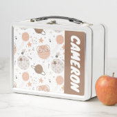 可愛いドードル惑星パターン メタルランチボックス (インサイチュ)