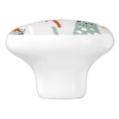 可愛いドードル手描き猫柄 セラミックノブ (側面)