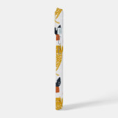 可愛いドードル手描き猫柄 iPhone 15ケース (左側面)