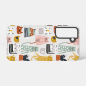 可愛いドードル手描き猫柄 SAMSUNG GALAXYケース (裏面横)