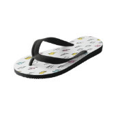 可愛いドードル稲妻ボルトパターン キッズビーチサンダル (アングル)