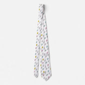 可愛いドードル稲妻ボルトパターン ネクタイ (裏面)