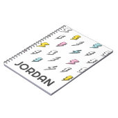 可愛いドードル稲妻ボルトパターン ノートブック (左側)