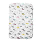 可愛いドードル稲妻ボルトパターン バスマット (正面縦)