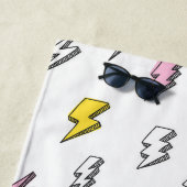 可愛いドードル稲妻ボルトパターン ビーチタオル (インサイチュ)