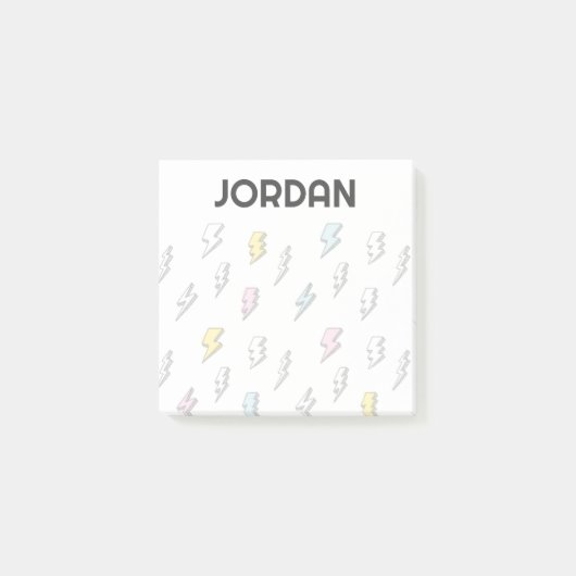 可愛いドードル稲妻ボルトパターン ポストイット (正面)