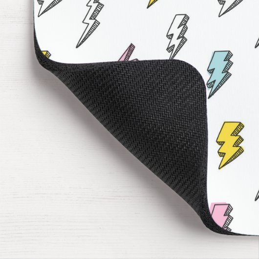 可愛いドードル稲妻ボルトパターン マウスパッド (コーナー)