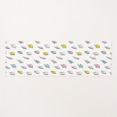 可愛いドードル稲妻ボルトパターン ヨガマット (正面(横))