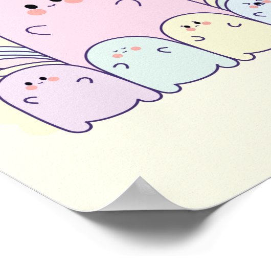 可愛いドードル ポスター (角)