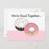 可愛いドーナツとメッセージ… ポストカード (正面/裏面)