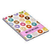 可愛いドーナツ型ノートパソパーソナライズされたコン ノートブック (右側)