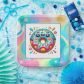 可愛いドーナツ好きのパーティー ペーパープレート (パーティー)