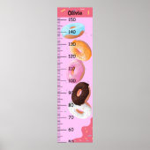 可愛いドーナツ成長図センチメートル ポスター (正面)