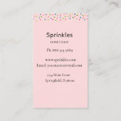 可愛いドーナツ散水付きドーナツ店名刺 名刺 (裏面)