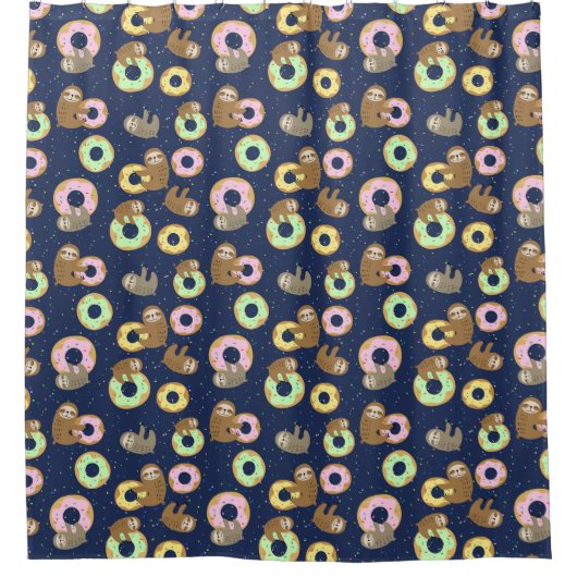 可愛いドーナツ シャワーカーテン (正面)