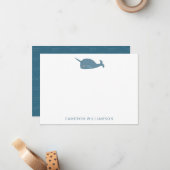 可愛いナウラルパーソナライズされたベビー&キッズ ノートカード (正面/裏面インサイチュ)