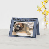 可愛いナッピング基台おもしろい誕生日カード カード (黄色い花)