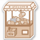 可愛いナツメママシンのビニールステッカー シール (正面)