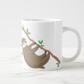 可愛いナマケモノつる一緒に ジャンボコーヒーマグカップ (右)