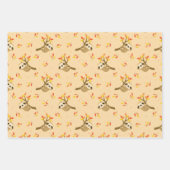 可愛いナマケモノの折り返し紙 ラッピングペーパーシート (正面)