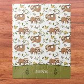 可愛いナマケモノの木の枝に眠るキッドパターン ジグソーパズル