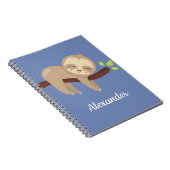 可愛いナマケモノの木の青 ノートブック (右側)