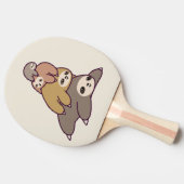 可愛いナマケモノの背景 卓球ラケット (横)