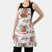 可愛いナマケモノの茶色のパターン私はあなたを愛するママハート エプロン (インサイチュ)