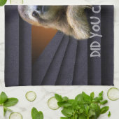 可愛いナマケモノはファースト・メタル・カーテンと呼んだおもしろい キッチンタオル (折り畳み)