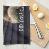 可愛いナマケモノはファースト・メタル・カーテンと呼んだおもしろい キッチンタオル (四つ折り)