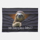 可愛いナマケモノはファースト・メタル・カーテンと呼んだおもしろい キッチンタオル (横)