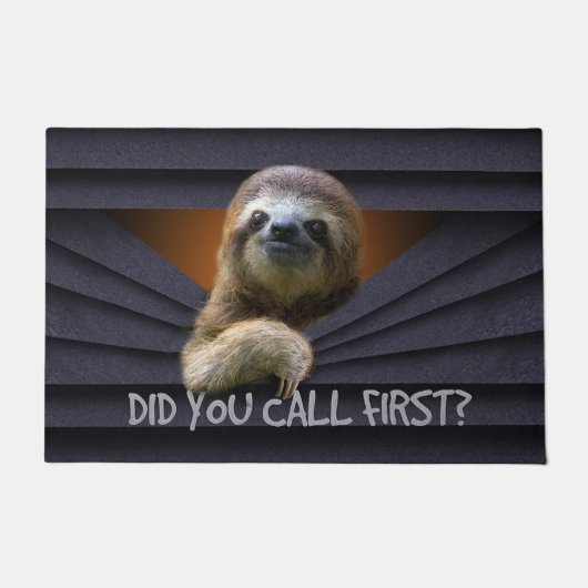 可愛いナマケモノはファースト・メタル・カーテンと呼んだおもしろい ドアマット (正面)