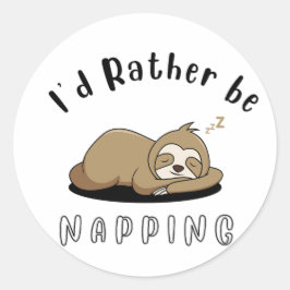 可愛いナマケモノは、むしろ居眠りする ラウンドシール