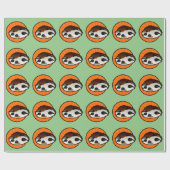 可愛いナマケモノ包み紙 ラッピングペーパー (フラット)