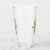 可愛いナマケモノ好きの名前を追加ガラス タンブラーグラス (左)