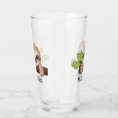 可愛いナマケモノ好きの名前を追加ガラス タンブラーグラス (左)