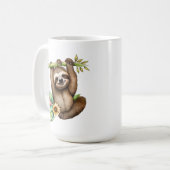 可愛いナマケモノ好き コーヒーマグカップ (正面左)