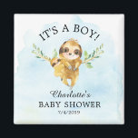 可愛いナマケモノ赤ちゃんシャワー好きマグネット マグネット<br><div class="desc">ブルーウォーターの背景に設定されたママ&ベビーのナマケモノを特徴とする男の子の赤ちゃんシャワーのための甘いナマケモノのマグネット。私たちの店で利用可能なマッチング項目。</div>