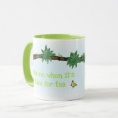 可愛いナマケモノ「お茶の時間になったら起こせ」マグカップ マグカップ (正面左)