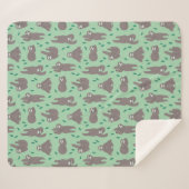 可愛いナマケモノ シェルパブランケット (正面(横))