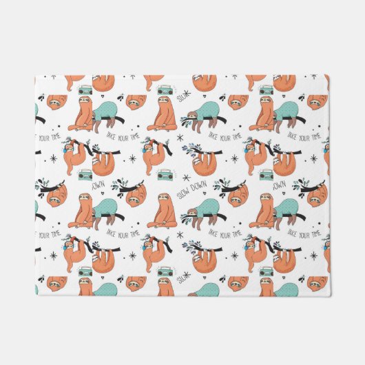 可愛いナマケモノ ドアマット (正面)