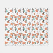 可愛いナマケモノ フリースブランケット (正面(横))