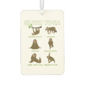 可愛いナマステナマケモノyoga zen lover カーエアーフレッシュナー (裏面)