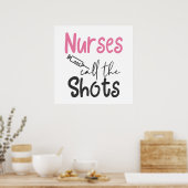 可愛いナースはショットをワードアートと呼ぶ ポスター (キッチン)